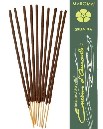 Encens Auroville Thé vert 10 bâtonnets Encens Auroville Thé vert 10 Bâtonnets