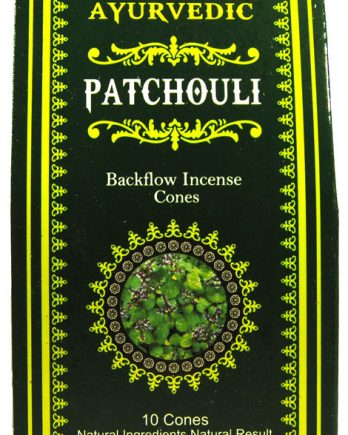 Encens Ayurvedic Patchouli 10 cônes Backflow Encens Ayurvedic Patchouli 10 cônes Backflow