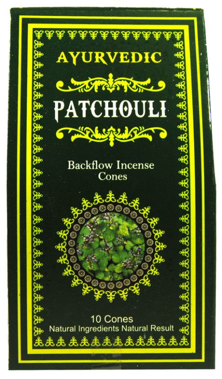 Encens Ayurvedic Patchouli 10 cônes Backflow Encens Ayurvedic Patchouli 10 cônes Backflow