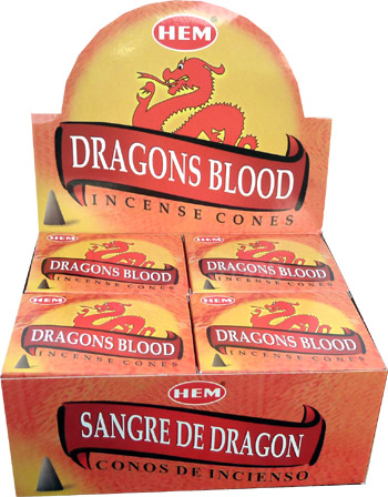 Encens HEM sang de dragon 10 cônes Encens HEM sang de dragon 10 cônes