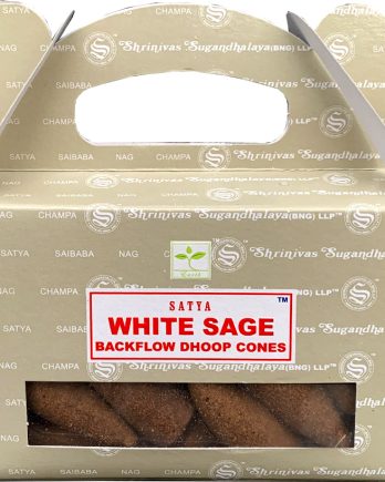 Encens Satya Sauge Blanche Backflow 24 cônes Encens Backflow Satya Sauge Blanche