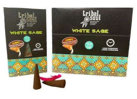 Encens Tribal Soul Sauge Blanche Backflow 10 cônes Encens Tribal Soul Sauge Blanche Backflow 10 cônes