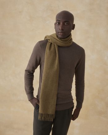 Echarpe Sol Alpaca marron foncé en Baby Alpaga