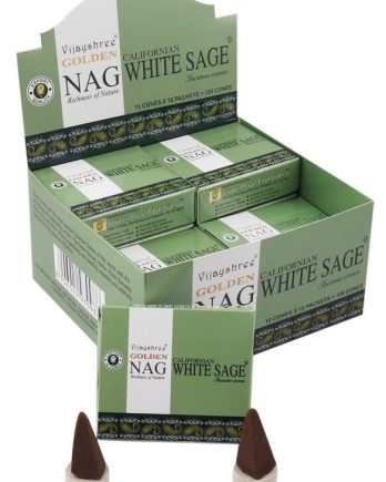 Encens Vijayshree Sauge Blanche Golden Nag 10 cônes