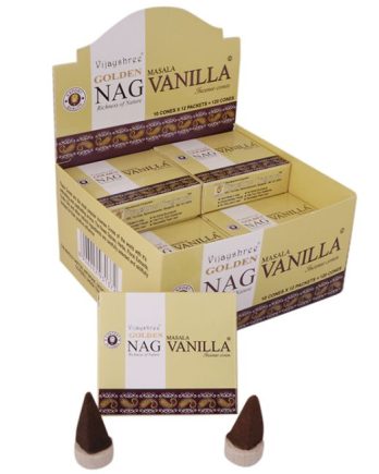 Encens Vijayshree Vanille Golden Nag 10 cônes